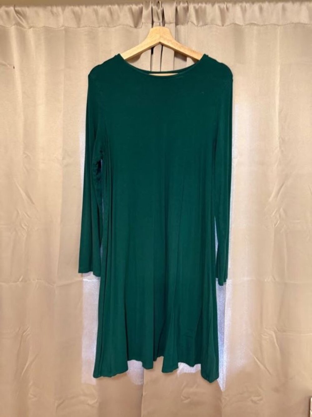 Large, Old Navy, Dark Green, Long Sleeve Dress